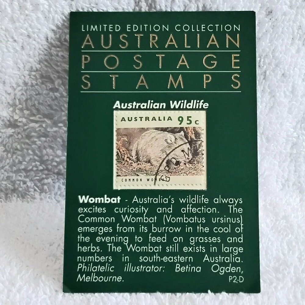 Sealed Limited Edition Australian Wildlife Wombat 95c Postage Stamp!!